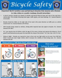 Bicycle Safety Flyer - Maiden PD