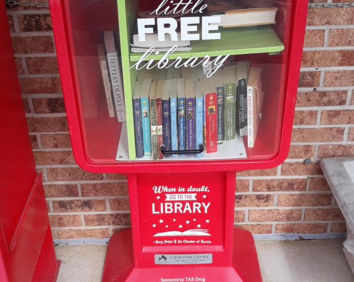 Little Free Library at Tas Drug in Maiden