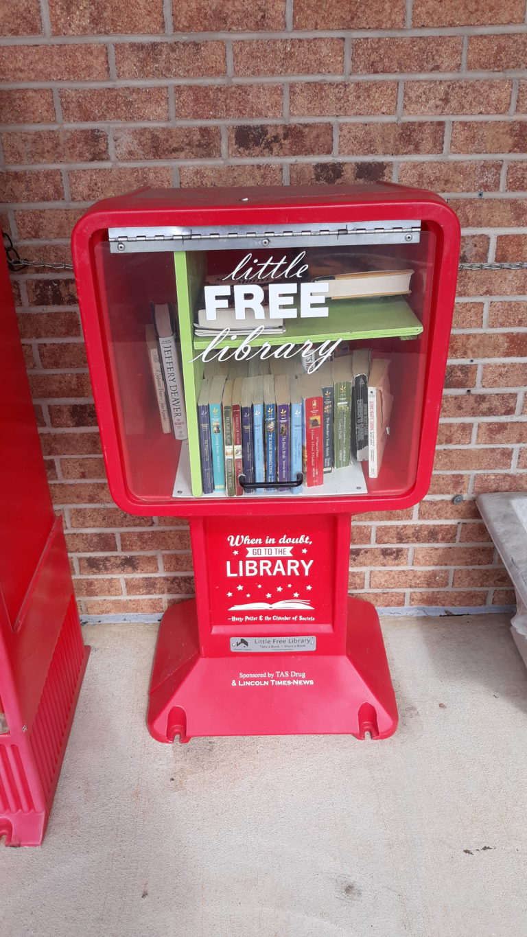 Little Free Library at Tas Drug in Maiden