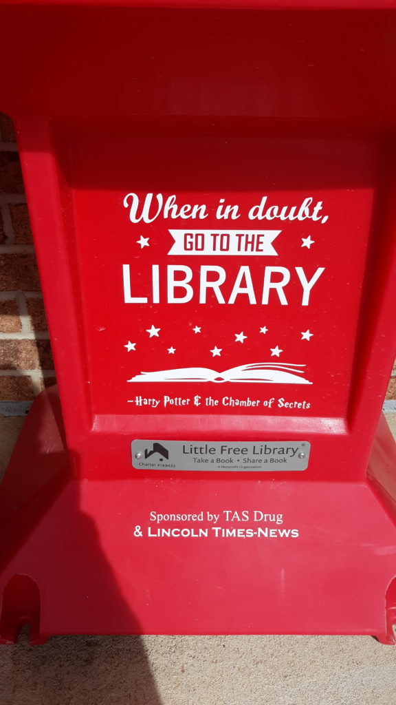 The 24/7 "Little Free Library" Hosted By Tas Drug in Maiden