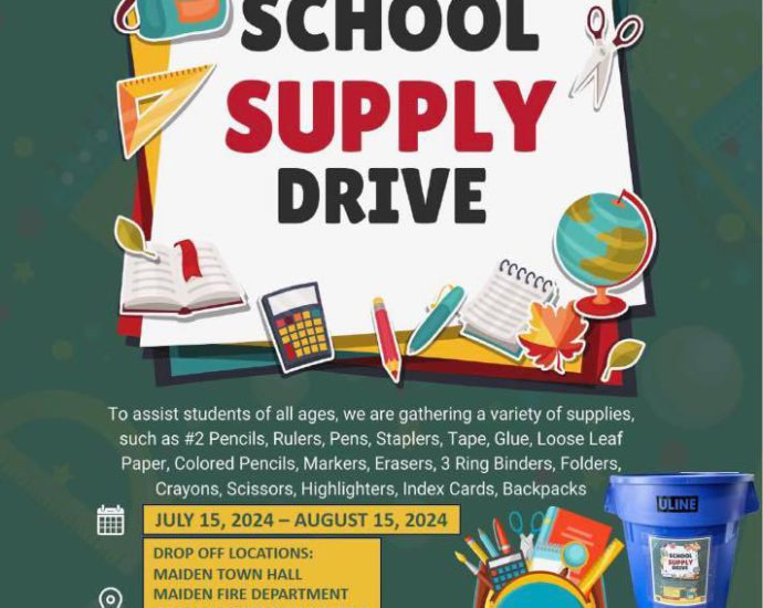 Maiden NC News - School Supply Drive 2024