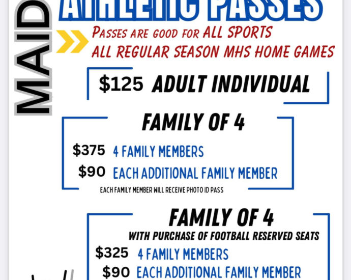 Maiden High School All-Seasons Athletic Pass - 2024-2025 season,