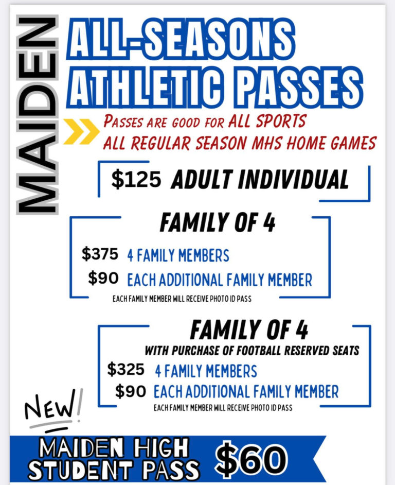 Maiden High School All-Seasons Athletic Pass - 2024-2025 season,