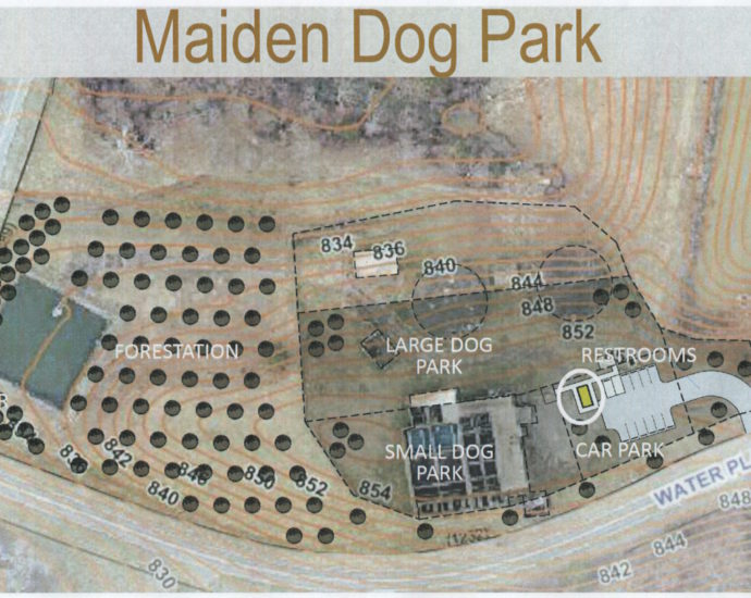 Topographic Map of Maiden Dog Park