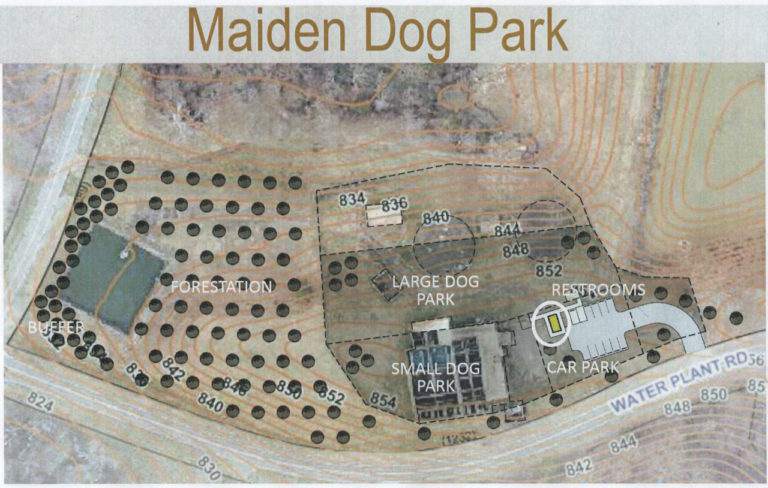 Topographic Map of Maiden Dog Park