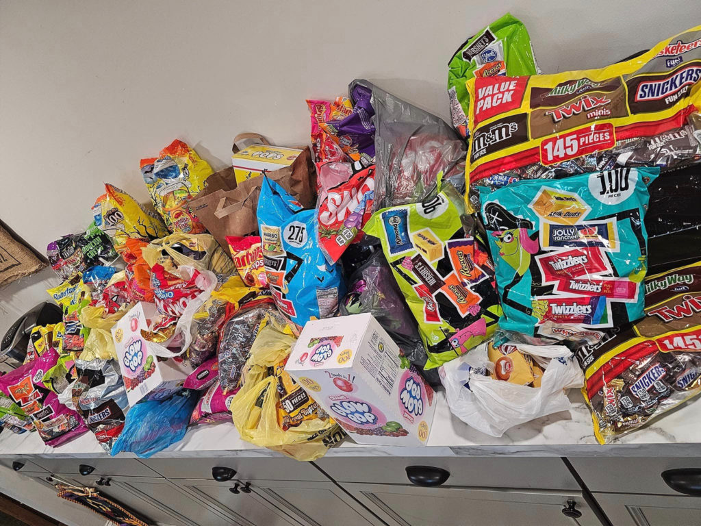 A sampling of the candy collected by Ms. Murphy and Piedmont Hardware. Photo Courtesy of Ashlyn Murphy